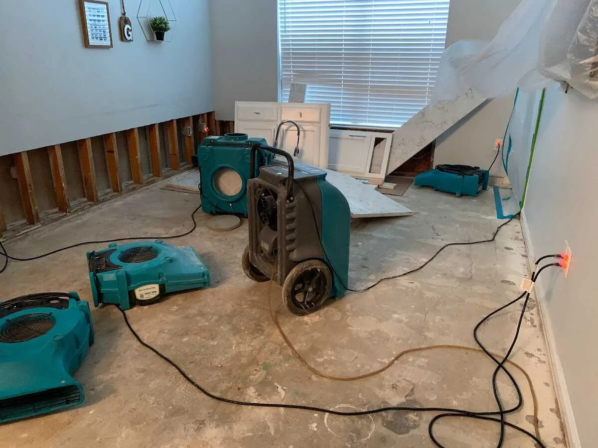 Dehumidifier in flood-cut room for Water Extraction & Removal in Bay Harbor Islands